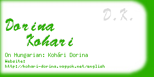 dorina kohari business card