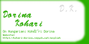 dorina kohari business card